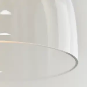 Anson Lighting Georgia Pendant light shade finished in Clear glass and chrome plate (shade only)