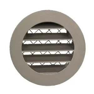 Galvanised Metal Circular 125mm / 5 inch Weather Louvre Air Vent Grille with Insect Screen by i-sells