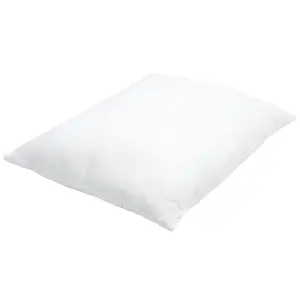 Set of 2 Pillows ERRIGAL Microfibre Low 50 x 60 cm White