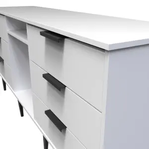 Fuji 6 Drawer Sideboard in White Matt (Ready Assembled)