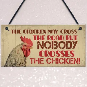 Red Ocean Chicken Signs For The Garden Funny Chicken Coop Hen House Plaque Chicken Gift