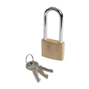 Silverline - Brass Padlock Long Shackle - 40mm