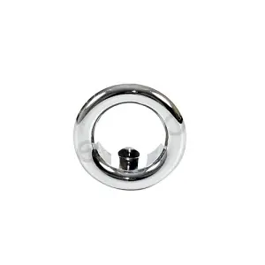 Chrome Collar Bathroom Sink Basin Overflow Cover For 25mm Hole