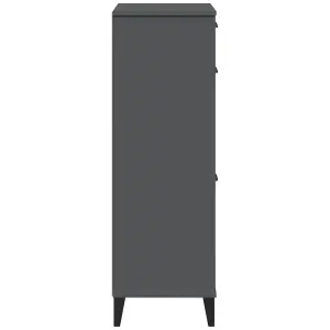 Berkfield Shoe Cabinet VIKEN Anthracite Grey Engineered Wood