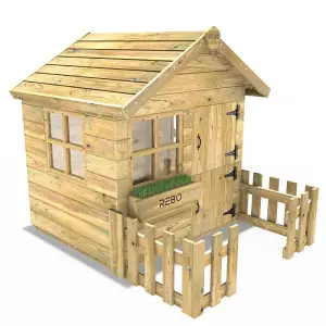 Rebo Orchard 4FT x 4FT Children's Wooden Garden Playhouse - Swift