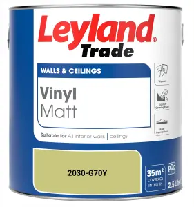 Leyland Trade Vinyl Matt Walls & Ceilings Emulsion Paint (2030-G70Y) 2.5L