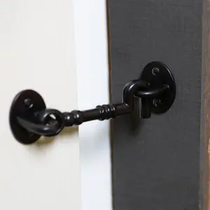 Hammer & Tongs - Ornate Cabin Hook and Eye - W125mm - Black