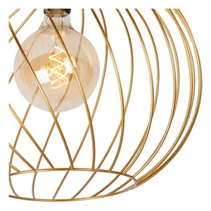 Lucide Danza Classic Flush Ceiling Light 40cm - 1xE27 - Matt Gold, Brass