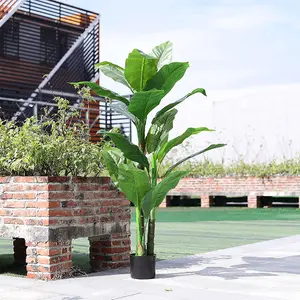 150cm H Garden Decoration Artificial Green Tropical Plant with Plastic Flowerpot