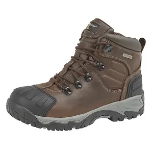 Grafters Mens Buffalo Leather Hiker Type Safety Boots Brown (14 UK)