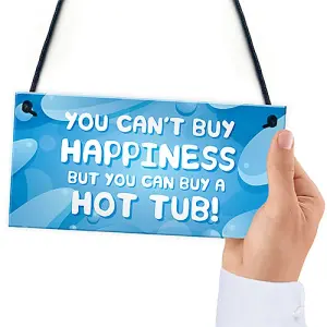 Funny Hot Tub Sign Garden Shed Summerhouse Decking Sign Outdoor Plaque Home Gift