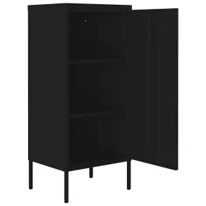 Berkfield Storage Cabinet Black 42.5x35x101.5 cm Steel