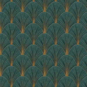 Erismann Luxury AvantGarde Vinyl Wallpaper in Green