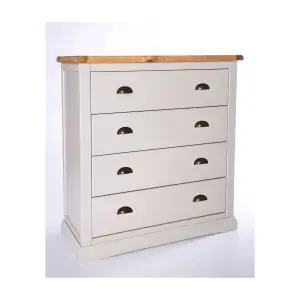 Loreo 4 Drawer Chest of Drawers Brass Cup Handle