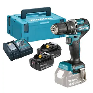 Makita DHP487RTJ 18V LXT Lithium Brushless Combi Hammer Drill Sub Compact 2x5AH