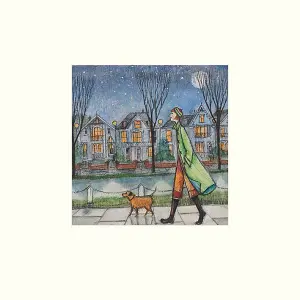 Joe Ramm By The Light Of The Moon Print Blue/Green/Orange (30cm x 30cm)