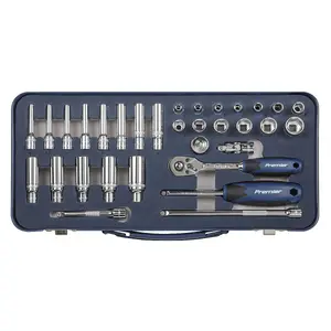 Sealey Socket Set 32 Pieces 1/4" Square Drive Lock-On 6 Point Metric AK27480