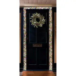 Christmas 800 Door Garland Cluster LED Lights with Copper pin wire String (5.5m) Multicolor