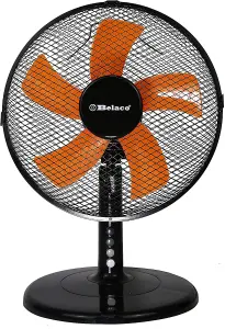 Belaco 12" Desk Fan - Black / Orange