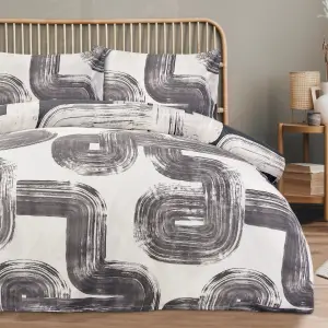 Smart Living Luxury Super Soft Reversible Elemental Geo Duvet Cover with Pillowcase