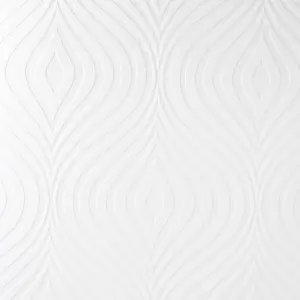 Superfresco Paintable Curvy White Textured Durable Wallpaper