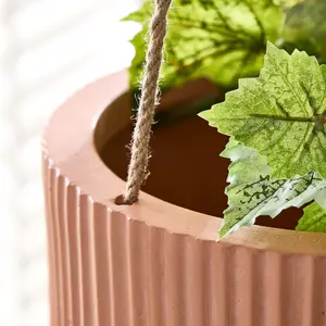 Large Rib Terracotta Hanging Planter Indoor Outdoor Flower Plant Pot Houseplant Garden Planter