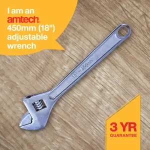 Amtech C2300 450mm (18") Adjustable wrench with 52mm (2") jaw opening