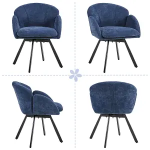 Yaheetech Cute Makeup Vanity Chair Accent Armchair Swingable - Blue