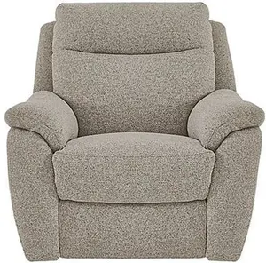 Snug Fabric Power Recliner Armchair - Biscuit