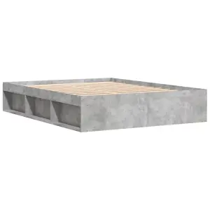 Berkfield Bed Frame Concrete Grey 160x200 cm