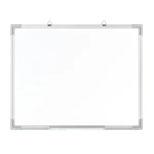 Magnetic Whiteboard Wall Hanging 10 Colour Magnets Marker Pens Memo Notice Board - 70cm x 50cm