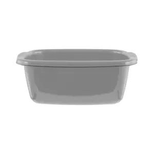 Signature Plastic Rectangular Washing Up Bowl Platinum (15cm x 40cm x 31cm)