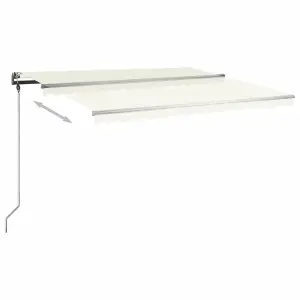 Berkfield Freestanding Manual Retractable Awning 400x350 cm Cream