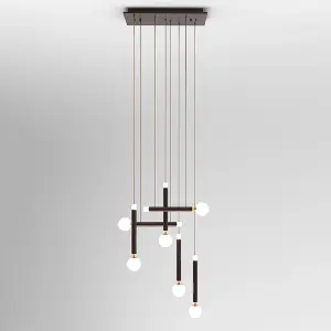 Luminosa Modern LED Hanging Pendant Coffee, Warm White 3000K 3600lm