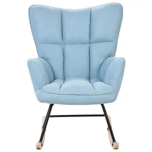 Rocking Chair OULU Fabric Light Blue