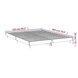 Berkfield Bed Frame High Gloss White 150x200 cm 5FT King Size Engineered Wood