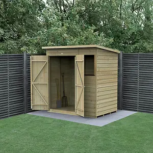 Beckwood 6x4 Pent Shed - 1 Window - Double Door