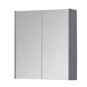 600mm 2 Door Bathroom Mirror Cabinet- Basalt Grey- (Choice)