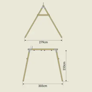 TP Double Knightswood Swing Frame - FSC certified