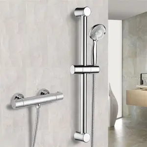 Nes Home Parka Thermostatic Slider Rail Bar Shower Mixer Valve + Slider Rail Kit