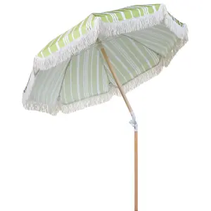 Garden Market Parasol 1.5 m Green and White MONDELLO