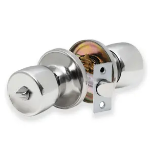 XFORT Tulip Privacy Knob Set Polished Chrome, Door Knob with Lock