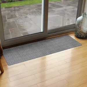 JVL Elegance Runner Mat, 50x150cm, Grey