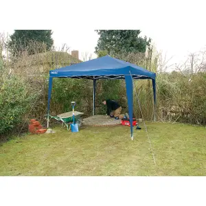 Draper Concertina Gazebo, 3 x 3m, Blue 76940