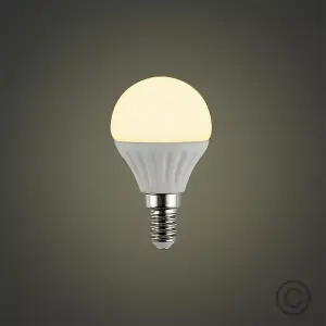 ValueLights Pack of 6 4w LED SES E14 Golfball Energy Saving Long Life Light Bulbs 3000K Warm White