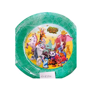 Animal Jam Tinimal Tjam Characters Party Plates (Pack of 8) Multicoloured (One Size)