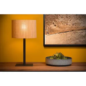 Lucide Magius Scandinavian Table Lamp 28cm - 1xE27 - Light Wood