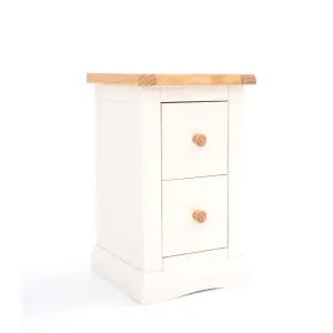 Castelli 2 Drawer Petite Bedside Table Wood Knob