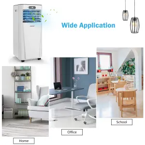 Costway 3-in-1 Air Conditioner 7000BTU Air Cooling Fan Dehumidifier with Remote Control