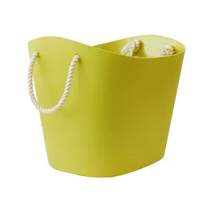 Balcolore Laundry Basket Yellow Green / Large (37.5 cm H x 33 cm W x 50 cm D)